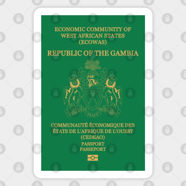 Gambia passport Magnet by Travellers